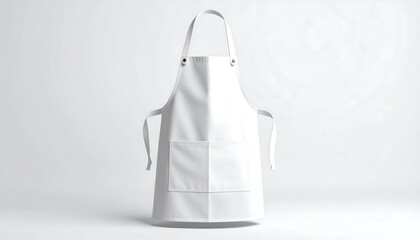 White Apron Mockup with Studio Shot.