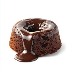 A different delicious chocolate dripping dessert, a chocolate donut topped with a glossy chocolate 