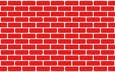 Red Brick Wall Pattern Vector Seamless Background