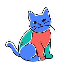 Obraz premium cat with a heart