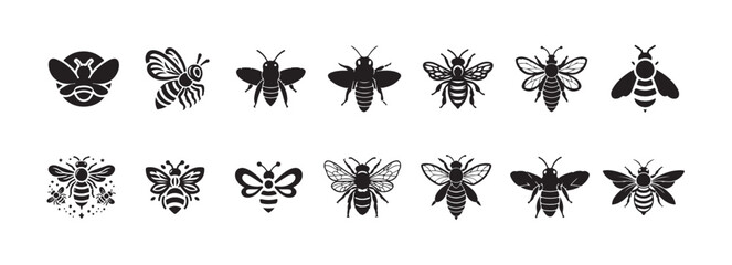 Fototapeta premium Bee icon, Honey bee vector, Honeycomb hive symbol, Insect sign. vector illustration eps 10.