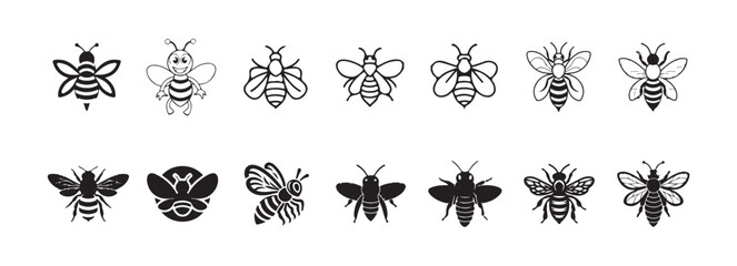 Bee icon,  Honey bee vector, Honeycomb hive symbol, Insect sign. vector illustration eps 10.