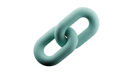 Teal chain link illustration