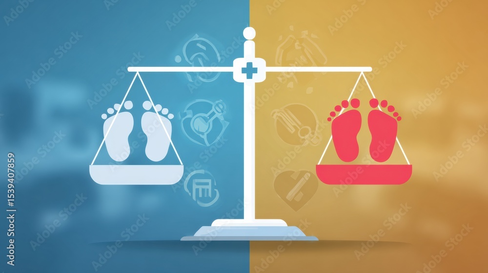 Poster Exploring the Balance Between Physical Health and Mental Health Through a Side-By-Side Chart Representation