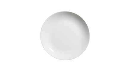 Empty white round plate