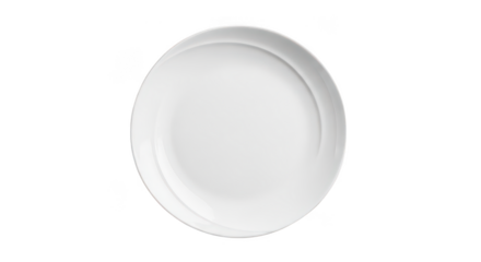 Empty white round plate