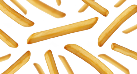 French fries pattern black background