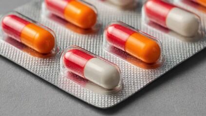 Pill blister pack close-up