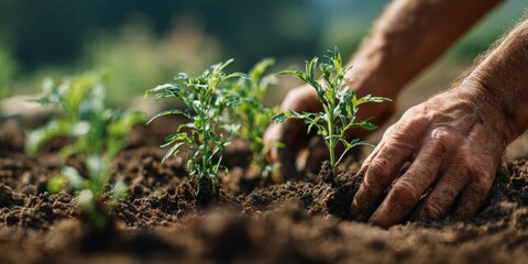 Planting young plants