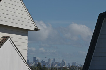 Landscape view of Sydney city downtown skyline