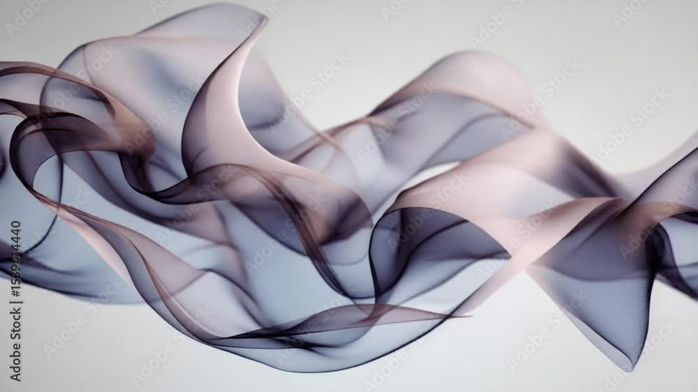 Poster abstract flowing fabric with soft hues and fluid movement for elegant background design