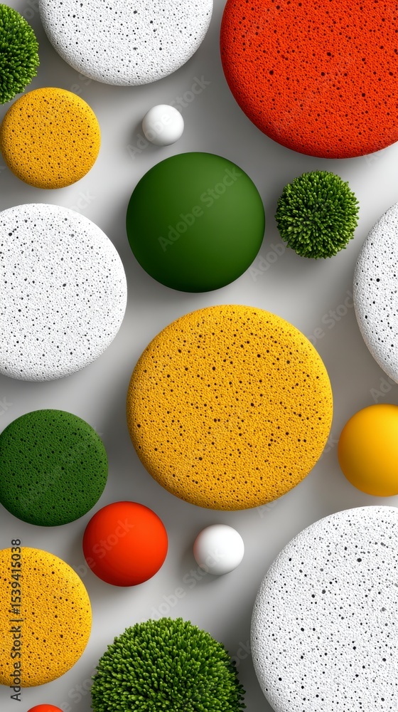 Poster abstract colorful circles mosaic modern design background
