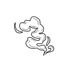 hand drawn comic explosion smoke cloud icon