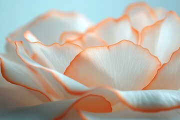 Close-up of white and orange flower petals