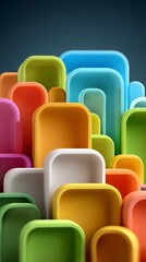 Fototapeta premium Abstract Colorful Geometric Shapes Background Modern Design Multicolored Blocks Overlap