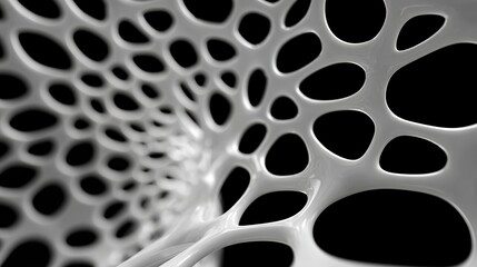 Obraz premium Abstract White 3D Structure Organic Design High Resolution Texture Background