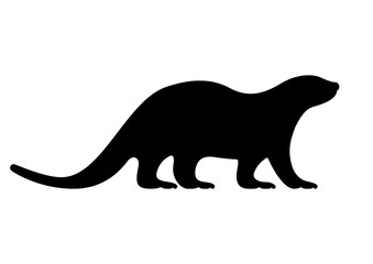 Sleek Ferret Silhouette for Pet Lover Art and Modern Home Designs