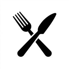 Fork and knife icon, a simple flat vector pictogram for restaurants, food, and dining