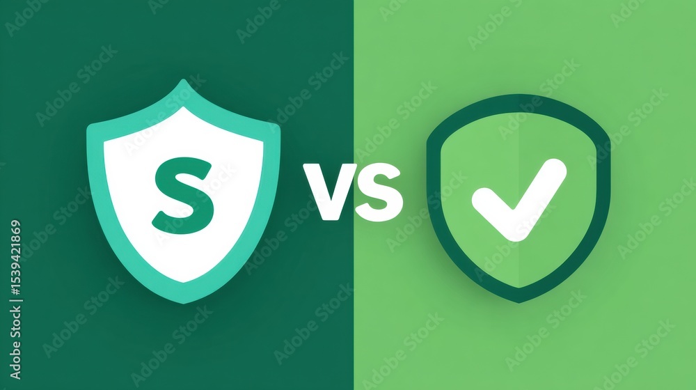 Aufkleber Comparison of Secure and Insecure Websites Highlighting Differences in Security Features and User Data Protection Measures