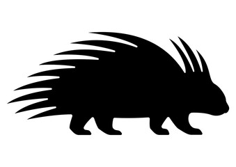 Spiky Porcupine Silhouette for Desert Crafts and Unique Home Accents