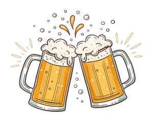 Illustration of a glass of beer