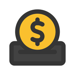 Obraz premium saving outline fill icon