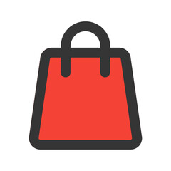 shopping bag outline fill icon