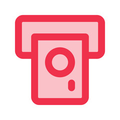 atm machine outline fill icon