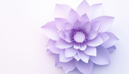 Soft lavender paper lotus flower