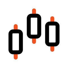 stock market line color icon