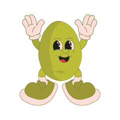 Olive fruit mascot logo character cartoon illustration