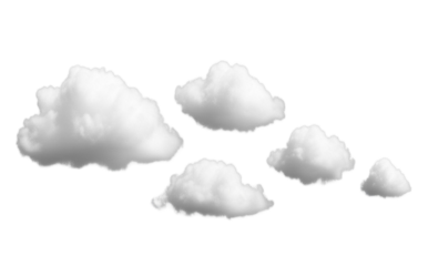 white clouds on white background