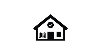 School House Icon: Education, Learning, and Achievement