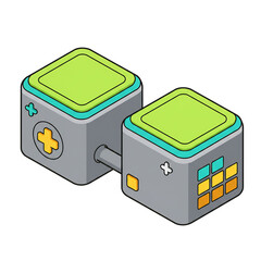 未来型ゲーム機 鮮やかデザイン