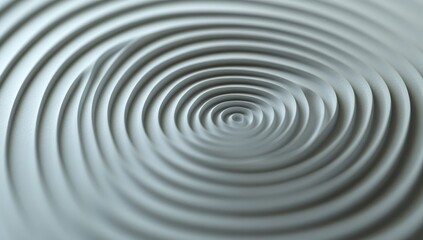 Fototapeta premium Abstract, concentric, spiral pattern of light gray, 3D relief