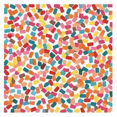 彩り豊かな小片 散乱模様