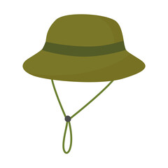 Hat vector. Headwear clipart in flat design. Sun protection accessory. Flat vector in cartoon style isolated on white background.