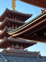 Fototapeta premium The five-story pagoda at Sensoji Temple in Japan