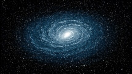 Fototapeta premium Detailed spiral galaxy against a starry night sky.