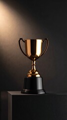 Golden Trophy Award Success Achievement Recognition Prize.