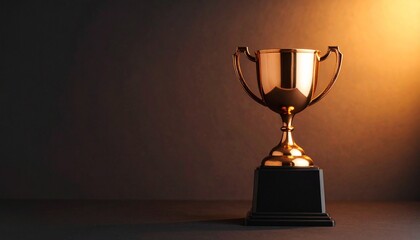Golden Trophy Award Achievement Success Winner Prize.