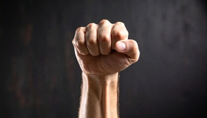 Strong Hand Power Fist Determination Success Goal Achievement.