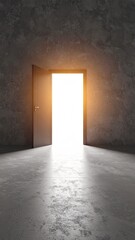 Open Door to Bright Future Hope New Beginning Opportunity.