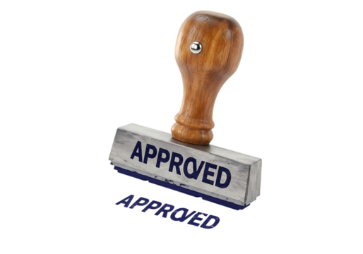 Approved Rubber Stamp: Business & Legal Concept