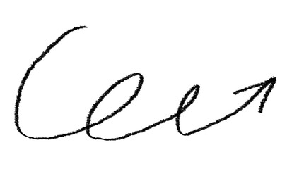 Arrow grunge marker isolated vector icon. Arrow grunge mark hand draw