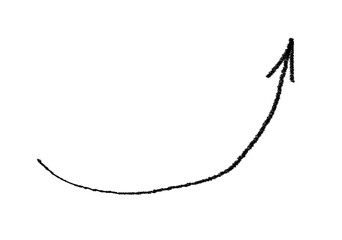 Arrow grunge marker isolated vector icon. Arrow grunge mark hand draw