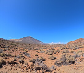 Tenerife panorama landscape,beautiful nature view mountains from hiking trips on Tenerife island, Canary Islands Spain