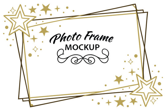 Elegant cursive font with gold foil texture background