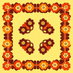 abstract floral background with flowers