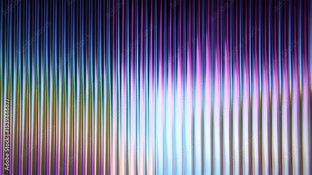 Poster abstract motion of parallel lines with spectrum gradient from blue to pink, seamless loop